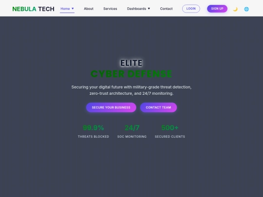 cybersecurity website screenshot
