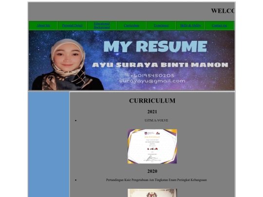 curriculum screenshot