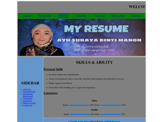skills & ability screenshot