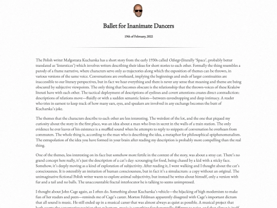 writingpieces/balletforinanimatedancers screenshot