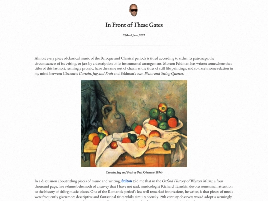 writingpieces/infrontofthesegates screenshot