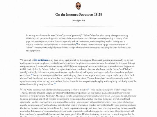 writingpieces/internetfootnotes screenshot