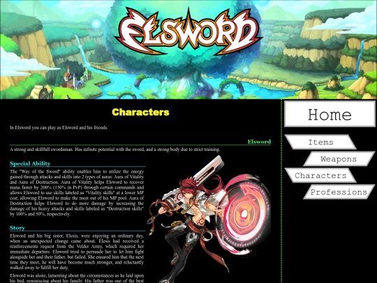Characters screenshot