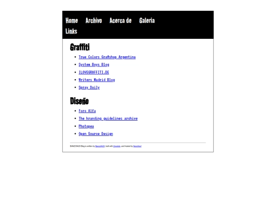 links screenshot