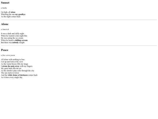 poems screenshot