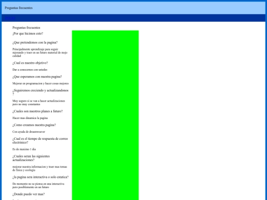 paginas/faq screenshot