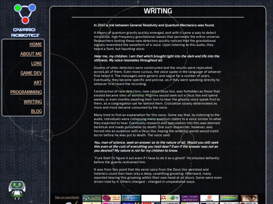 writing/deus_vox screenshot