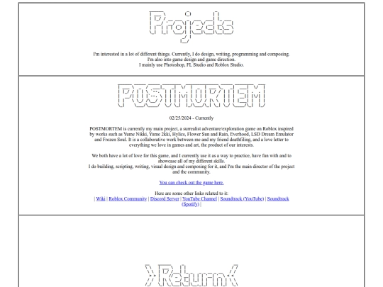 projects screenshot