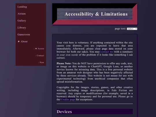 about/access screenshot