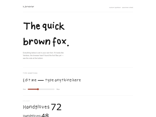 typeface screenshot