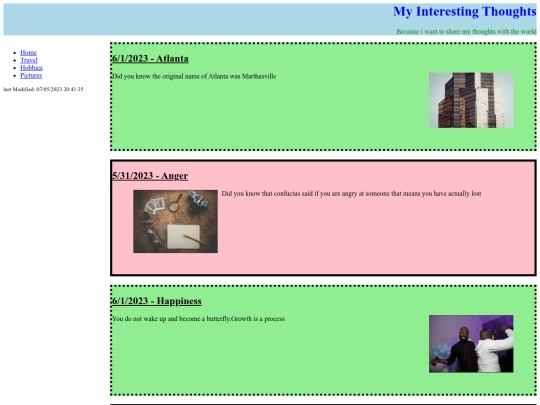 blog screenshot