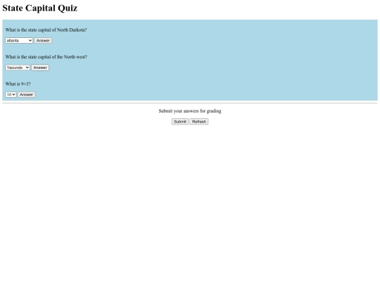 quiz screenshot