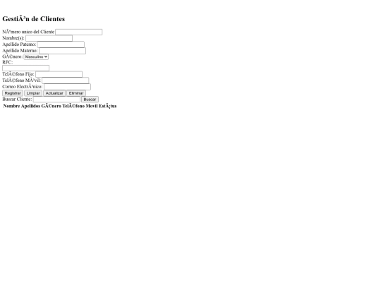 modules/moduloClientes/view_Clientes screenshot