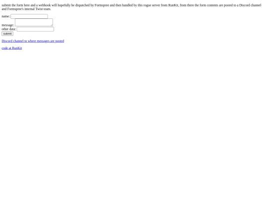 formspree screenshot