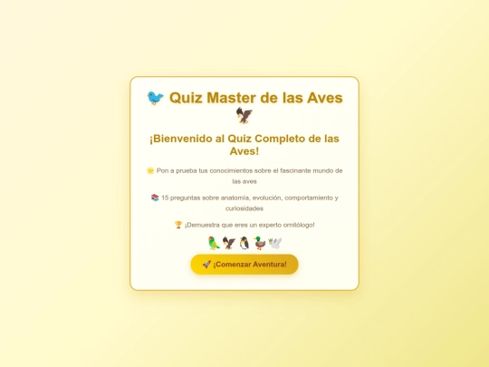 aves/quiz screenshot