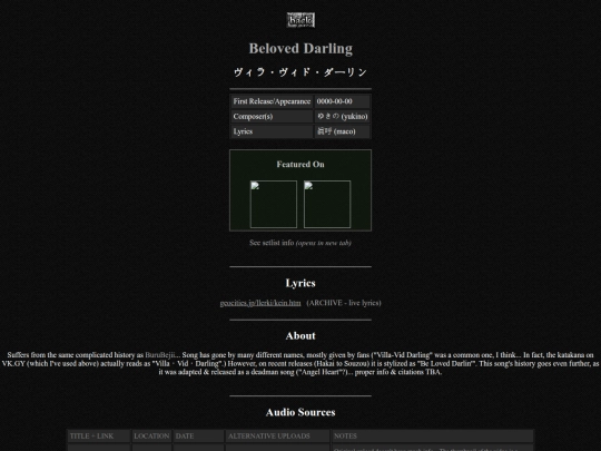 discography/beloveddarling screenshot