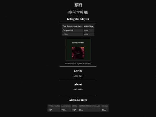 discography/kikagakumoyou screenshot