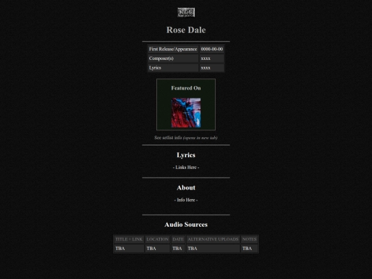 discography/rosedale screenshot
