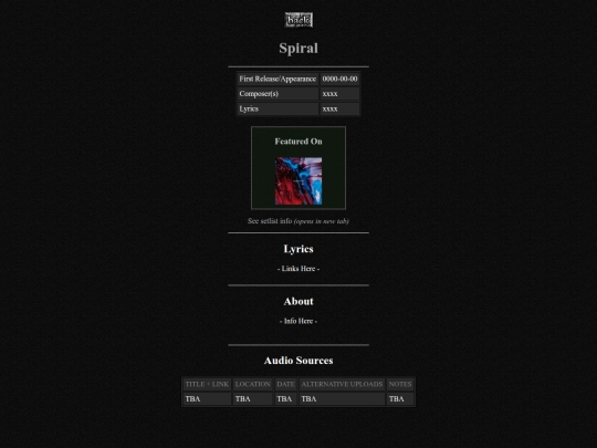 discography/spiral screenshot