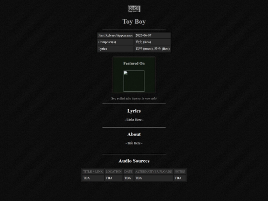 discography/toyboy screenshot