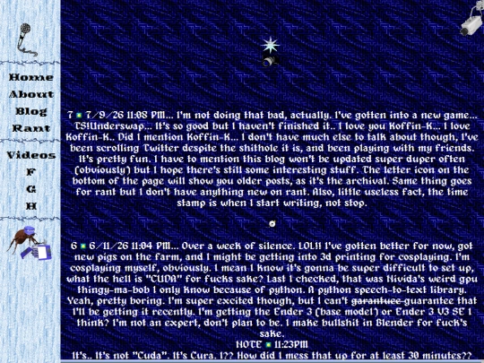 Blog screenshot