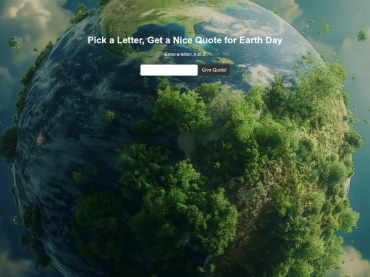 earthday screenshot