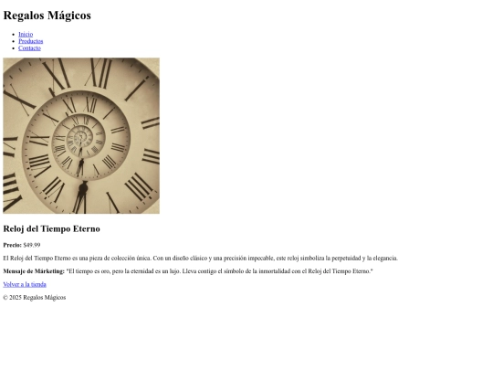 tienda-regalos/regalos/reloj-tiempo-eterno screenshot