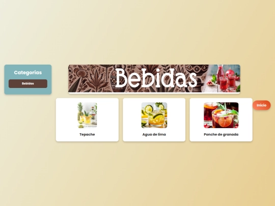 bebidas screenshot