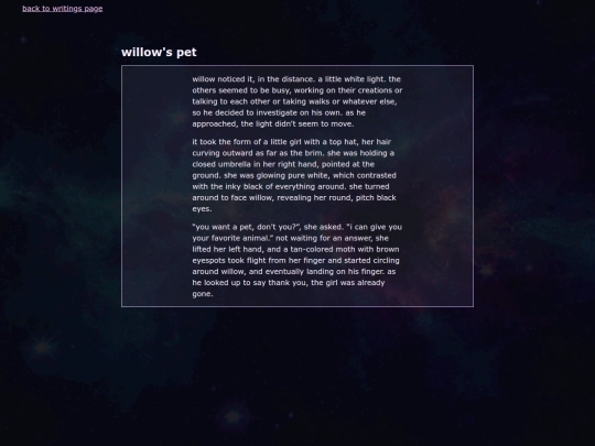 writings/willows-pet screenshot