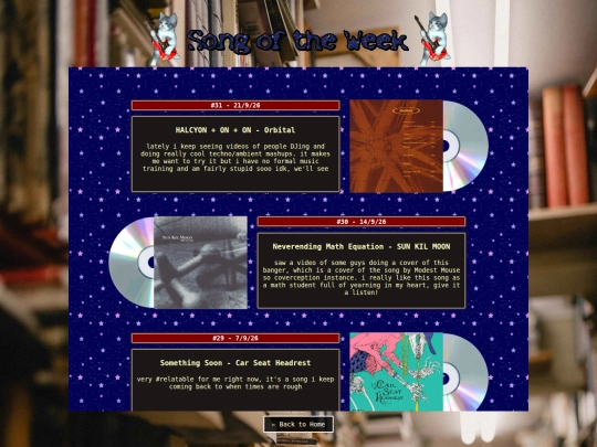 fun stuff/song of the week/song-of-the-week screenshot