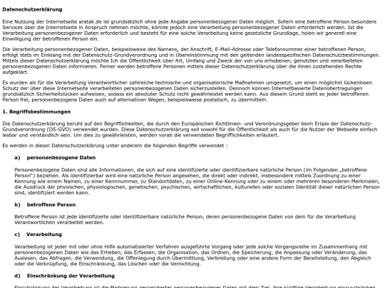 Footer/Datenschutz screenshot
