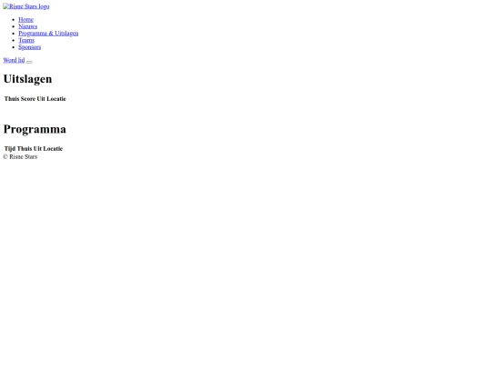 uitslagen screenshot