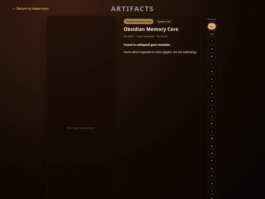 aeternium/artifacts screenshot