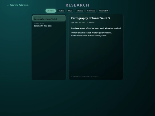 aeternium/research screenshot
