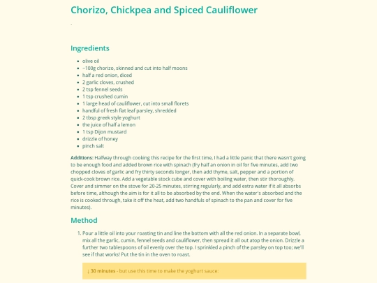 chorizo-cauliflower-chickpea screenshot