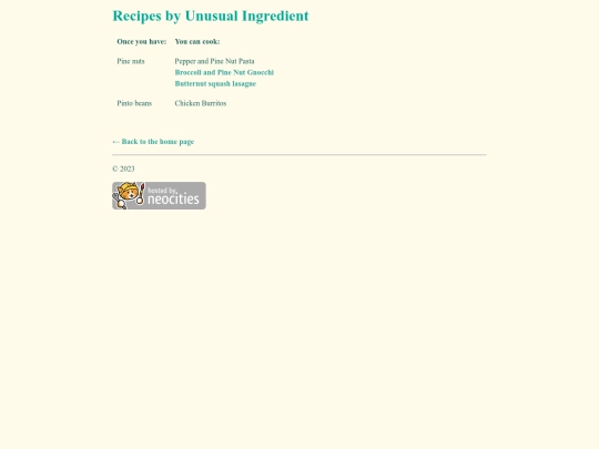 recipes-by-unusual-ingredient screenshot