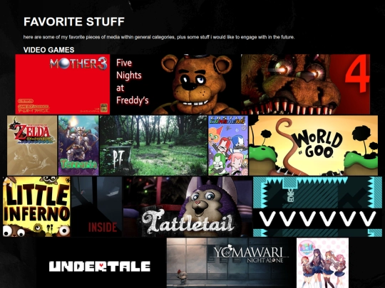 about me/favorite_stuff screenshot