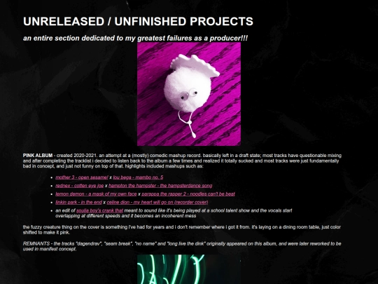 music/unfinished_projects screenshot