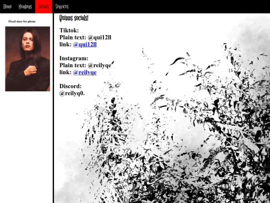 socials screenshot