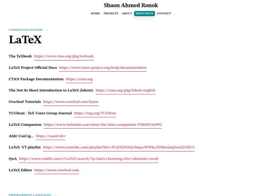 resources screenshot