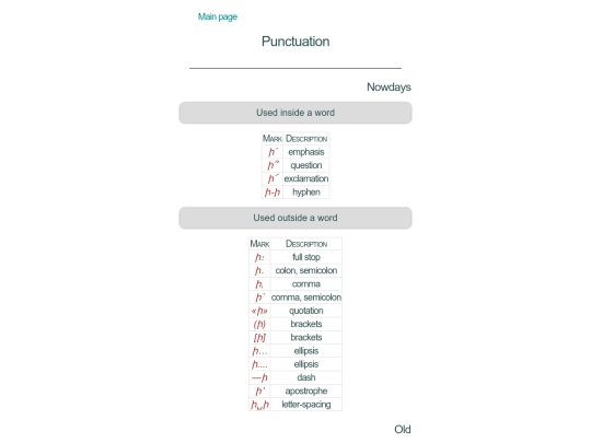 punctuation screenshot