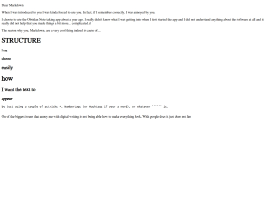 MarkdownLoveLetter screenshot