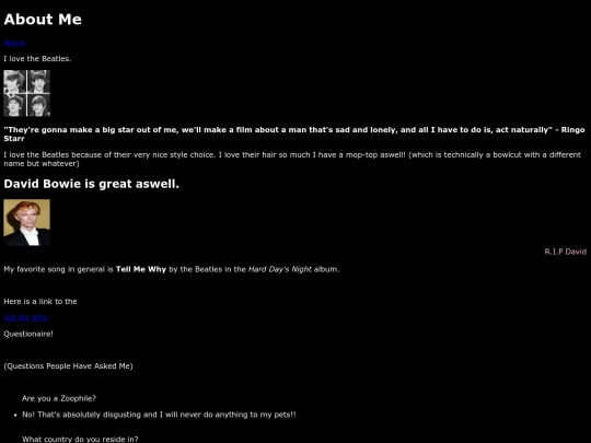 aboutme screenshot
