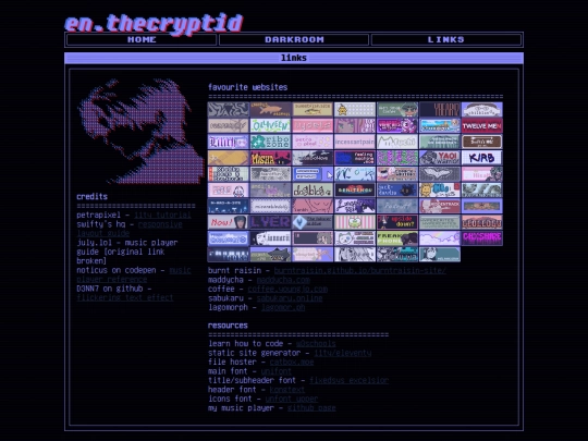links screenshot