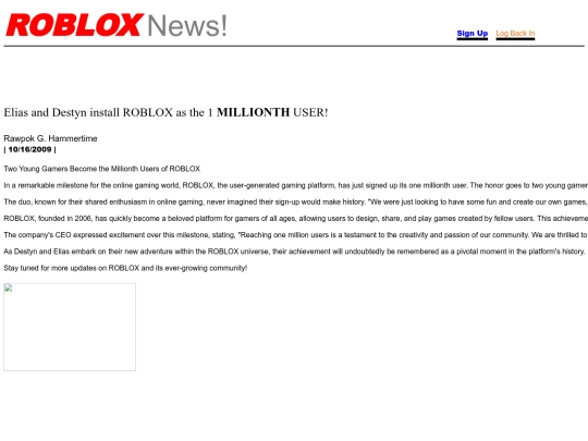ROBLOX News screenshot