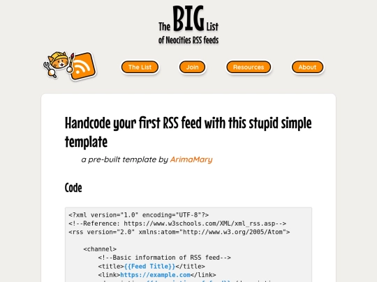 resources/rss-simple-template screenshot