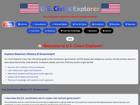 UsCivicsExplorer screenshot