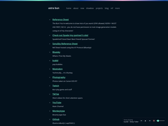links screenshot