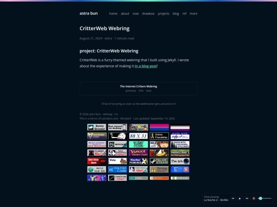 projects/critterweb screenshot