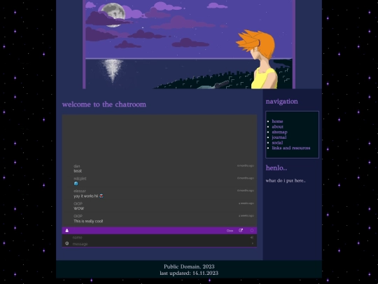 social/chatroom screenshot